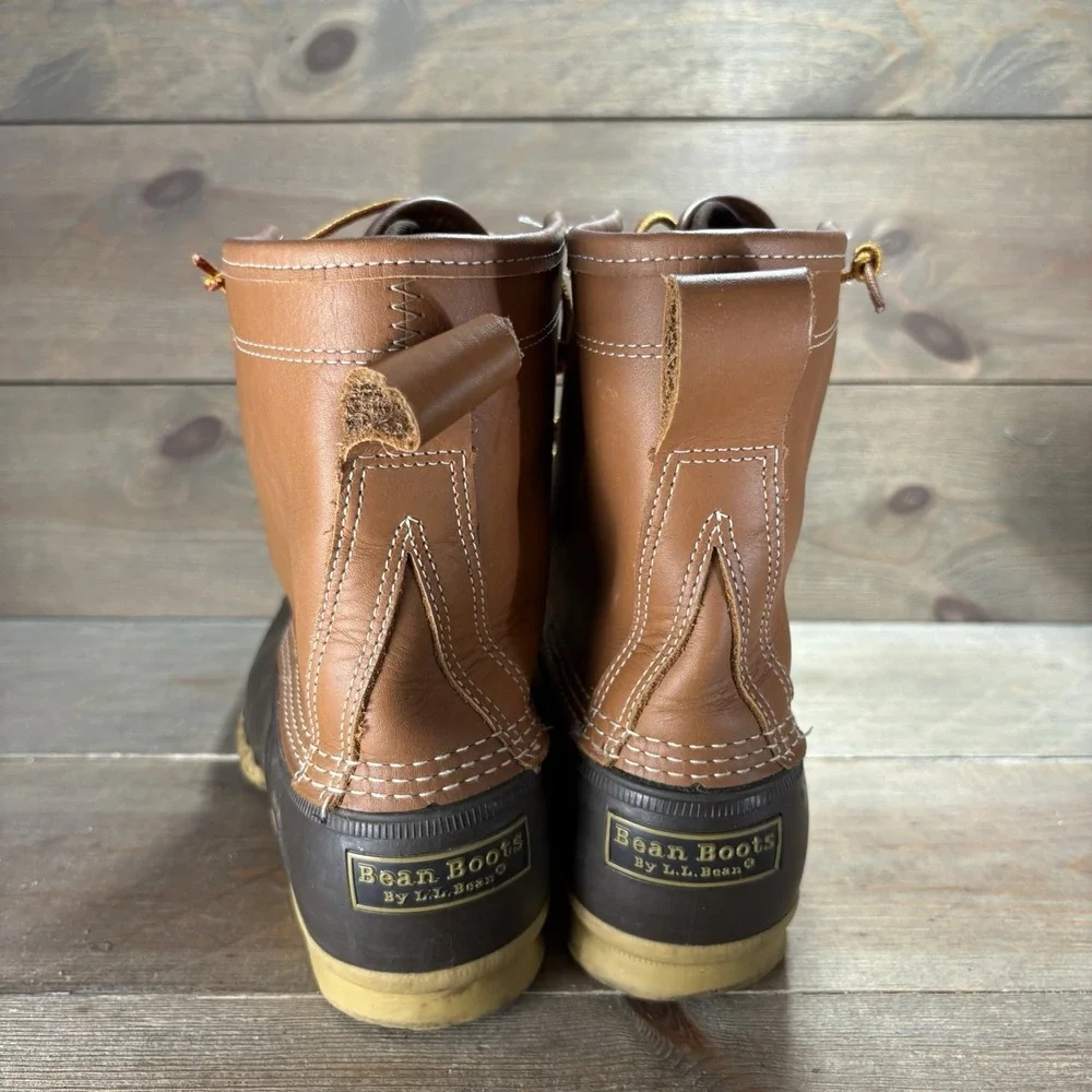 ll bean duck boots mens size 9 wide shoes brown hunting winter waterproof boots